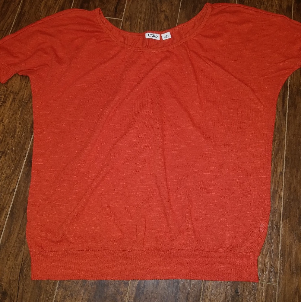 Orange/red shirt. Size medium. Cato